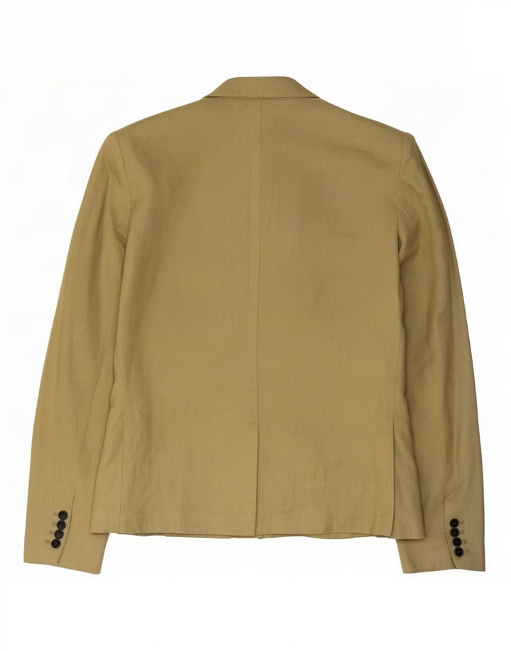 Sportmax Womens Double Breasted Blazer Jacket UK 12 Medium Green Linen
