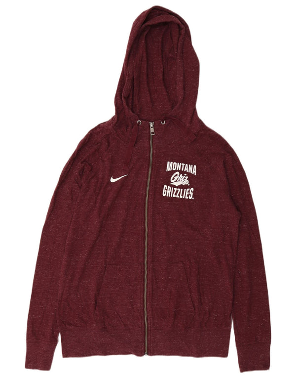 Felpa con cappuccio e zip Nike Montana Grizzlies da donna UK 16 grande bordeaux