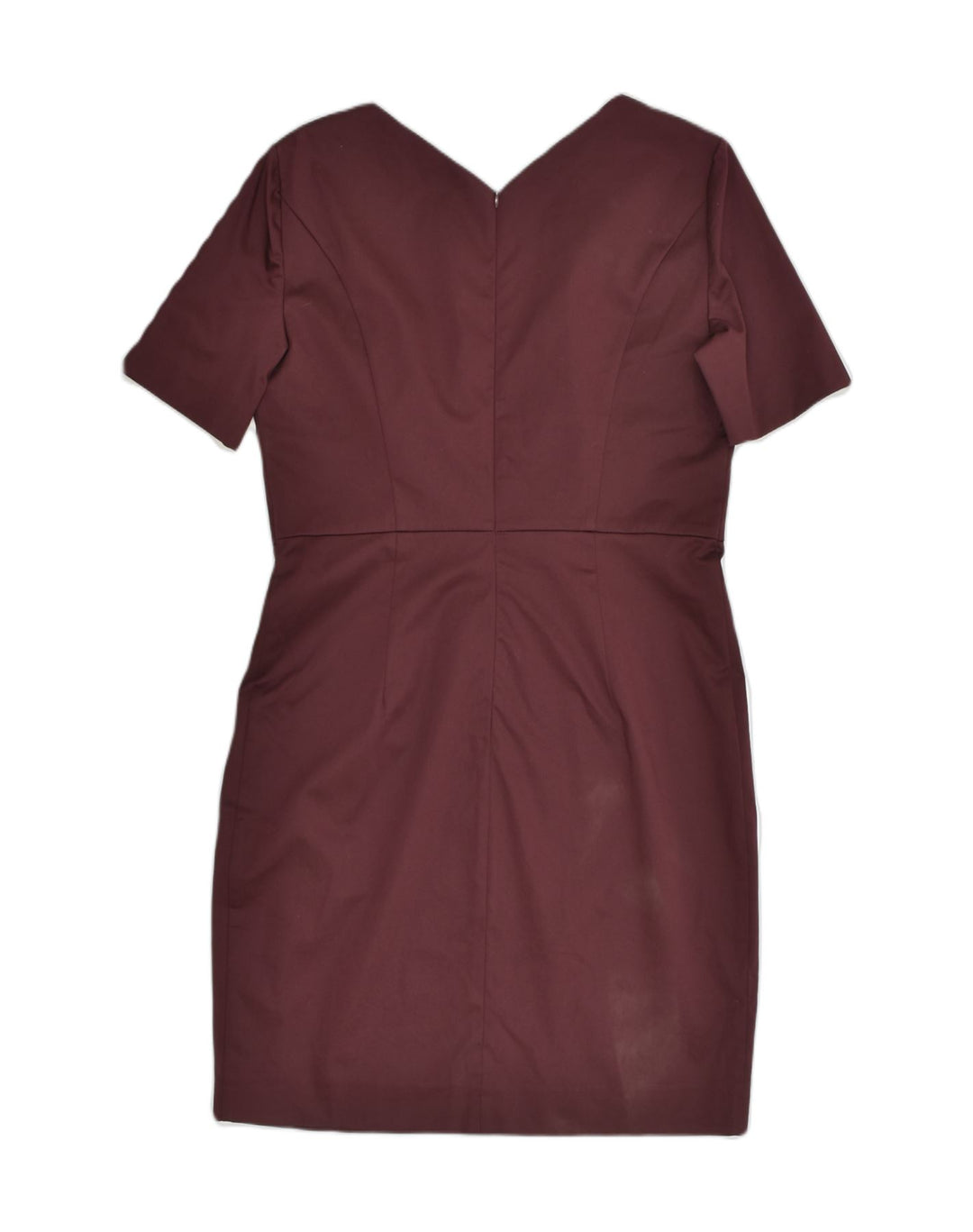 VINTAGE Womens Basic Dress IT 42 Medium Maroon | Vintage Vintage | Thrift | Second-Hand Vintage | Used Clothing | Messina Hembry 