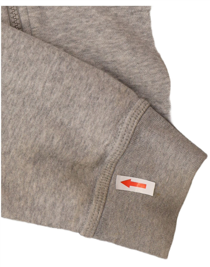 Nike Mens Zip Hoodie Sweater Medium Grey Flecked Cotton