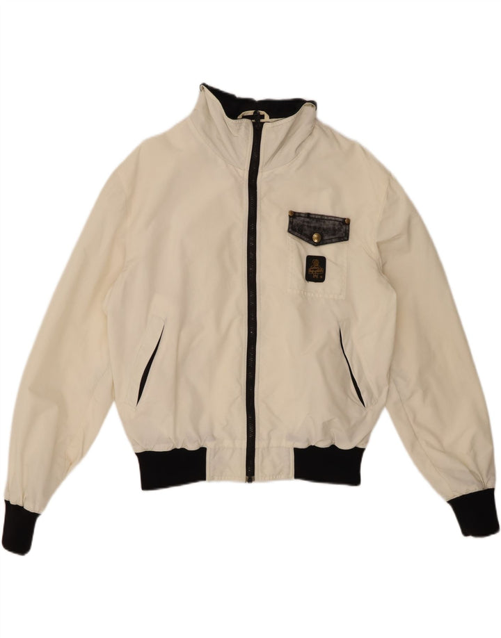 REFRIGIWEAR Dame Coolmax Bomber Jacket UK 14 Medium White Nylon