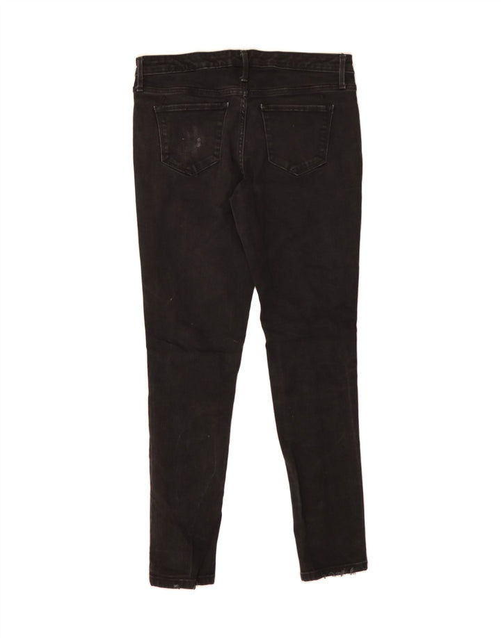MOSSIMO Womens Mid Rise Distressed Skinny Jeans US 8 Medium W30 L29 Black Vintage Mossimo and Second-Hand Mossimo from Messina Hembry 