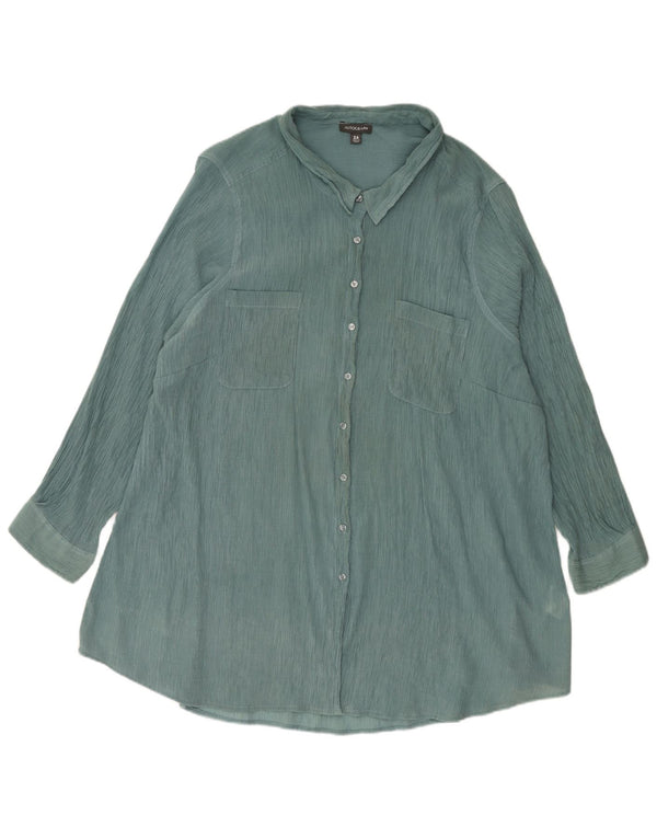 Marks & Spencer Damen Autograph Shirt UK 26 5XL Grüne Viskose