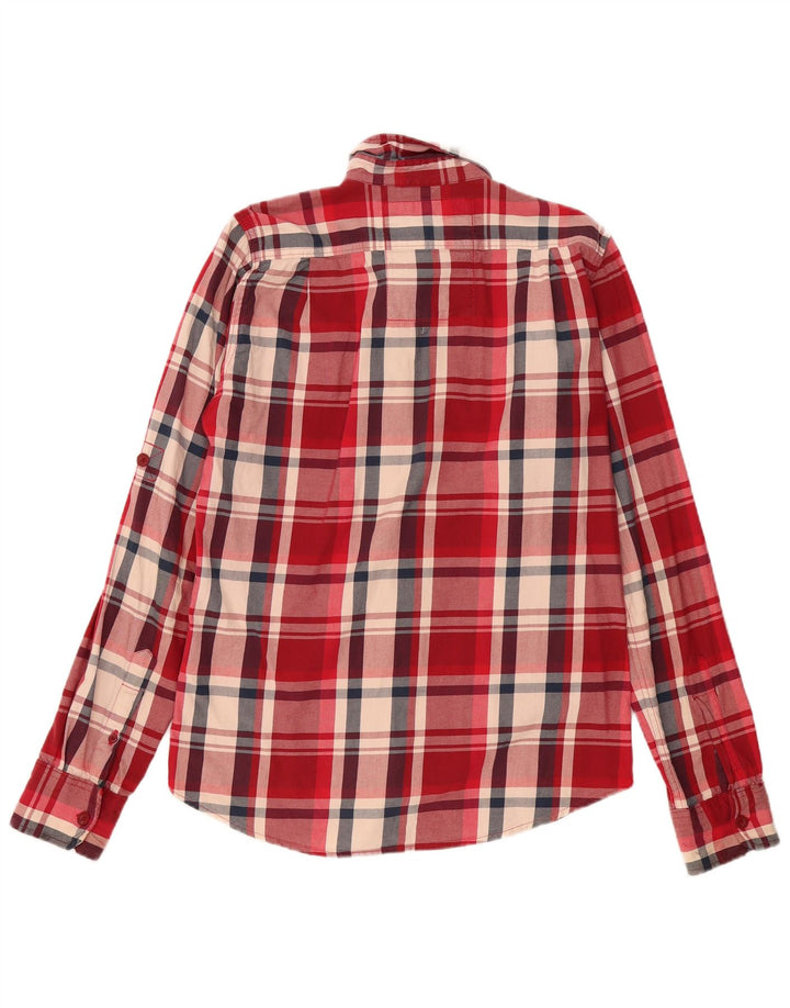 Superdry Herrenhemd aus Baumwolle, groß, rot kariert