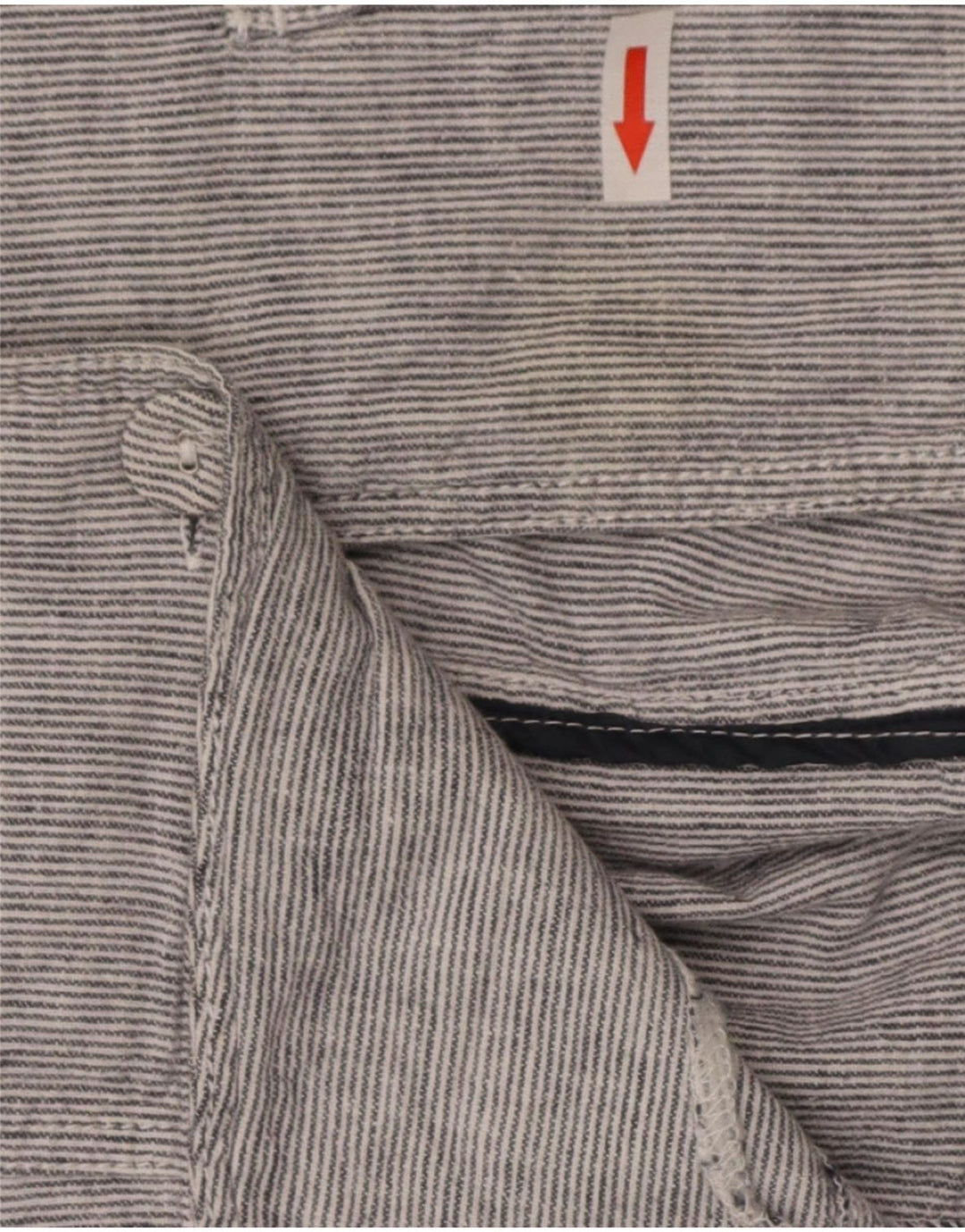 M&Co Womens 2 Button Blazer Jacket UK 16 Large Blue Pinstripe Linen