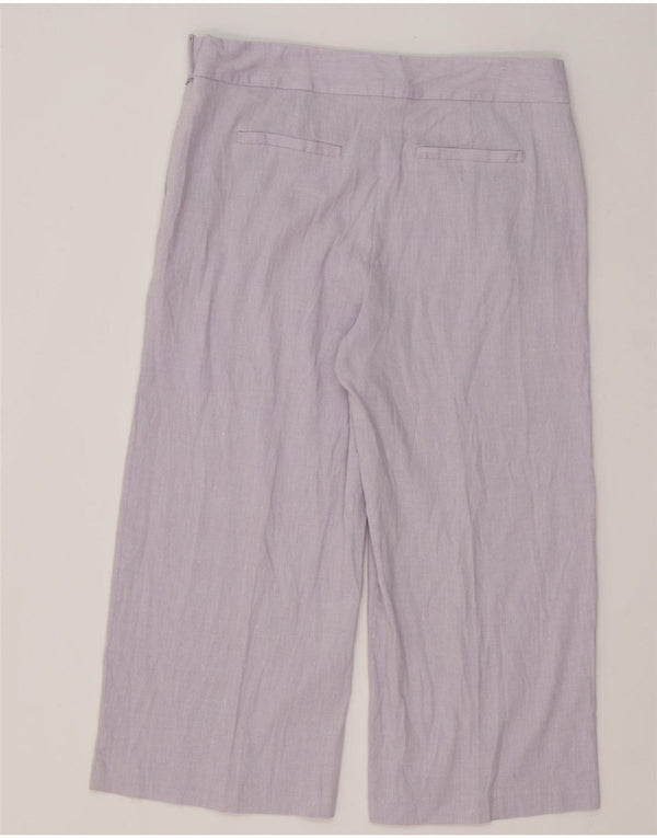 Marks & Spencer Dame Capri Bukser med brede ben UK 14 Large W34 L22 Lilla