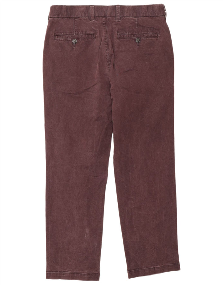 Marks & Spencer Mens Heritage Regular Chino Trousers W32 L29 Burgundy