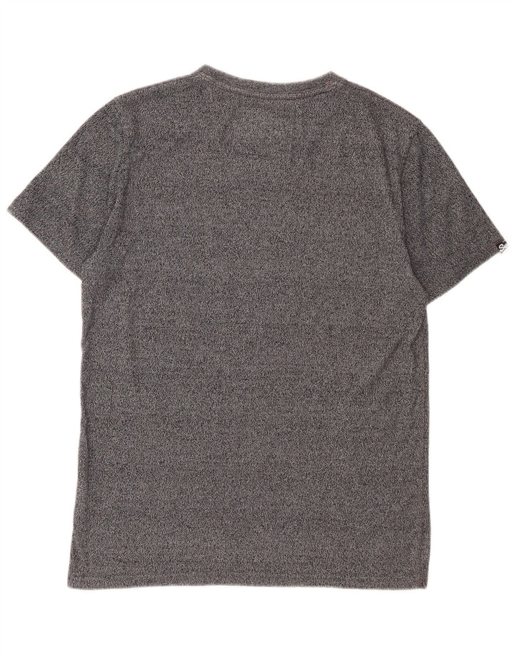 SUPERDRY Mens Graphic T-Shirt Top Medium Grey Flecked Cotton