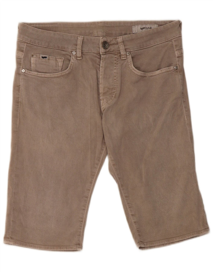 Pantaloncini di jeans da donna Gas W32 grandi cotone grigio