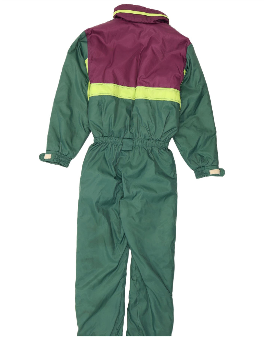 Brugi Mens Ski Jumpsuit IT 44 Small Green Colourblock Polyamide
