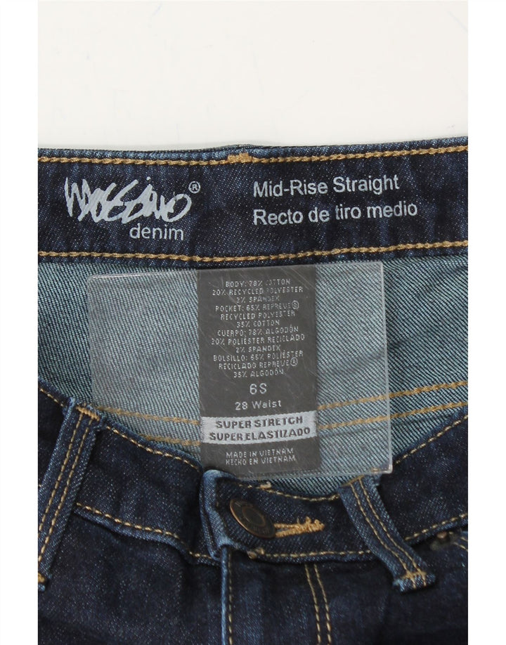 MOSSIMO Womens Mid Rise Straight Jeans US 6 Medium W28 L29 Navy Blue Vintage Mossimo and Second-Hand Mossimo from Messina Hembry 