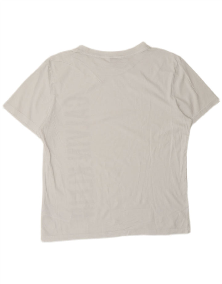 CALVIN KLEIN Mens Graphic T-Shirt Top Medium White Cotton