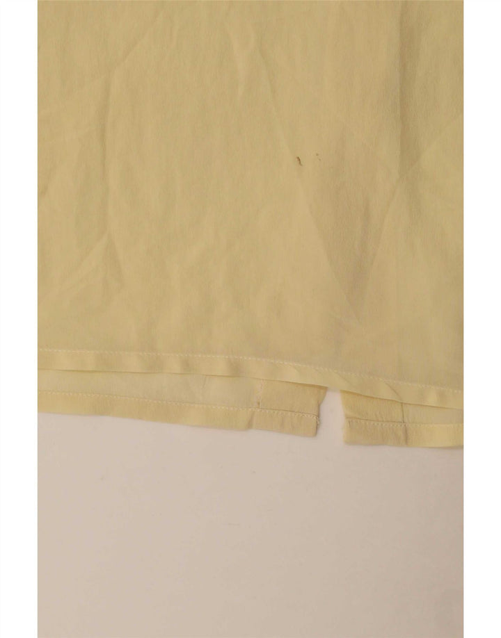 Berri Womens Short Sleeve Shirt Blouse EU 38 Medium Yellow