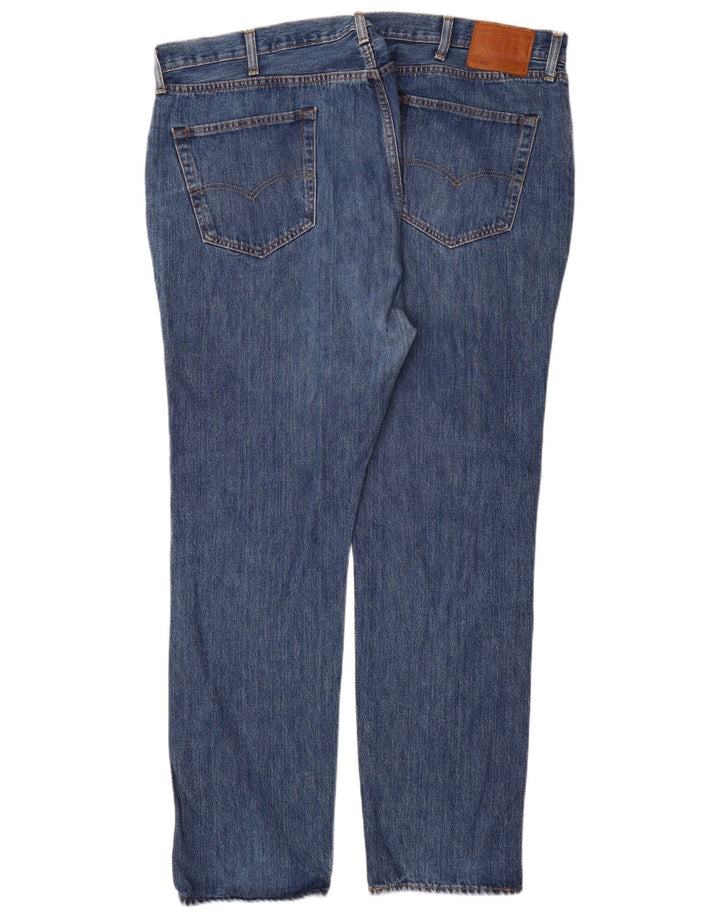 Levi's Mens 501 Straight Jeans W44 L34 Blue Cotton
