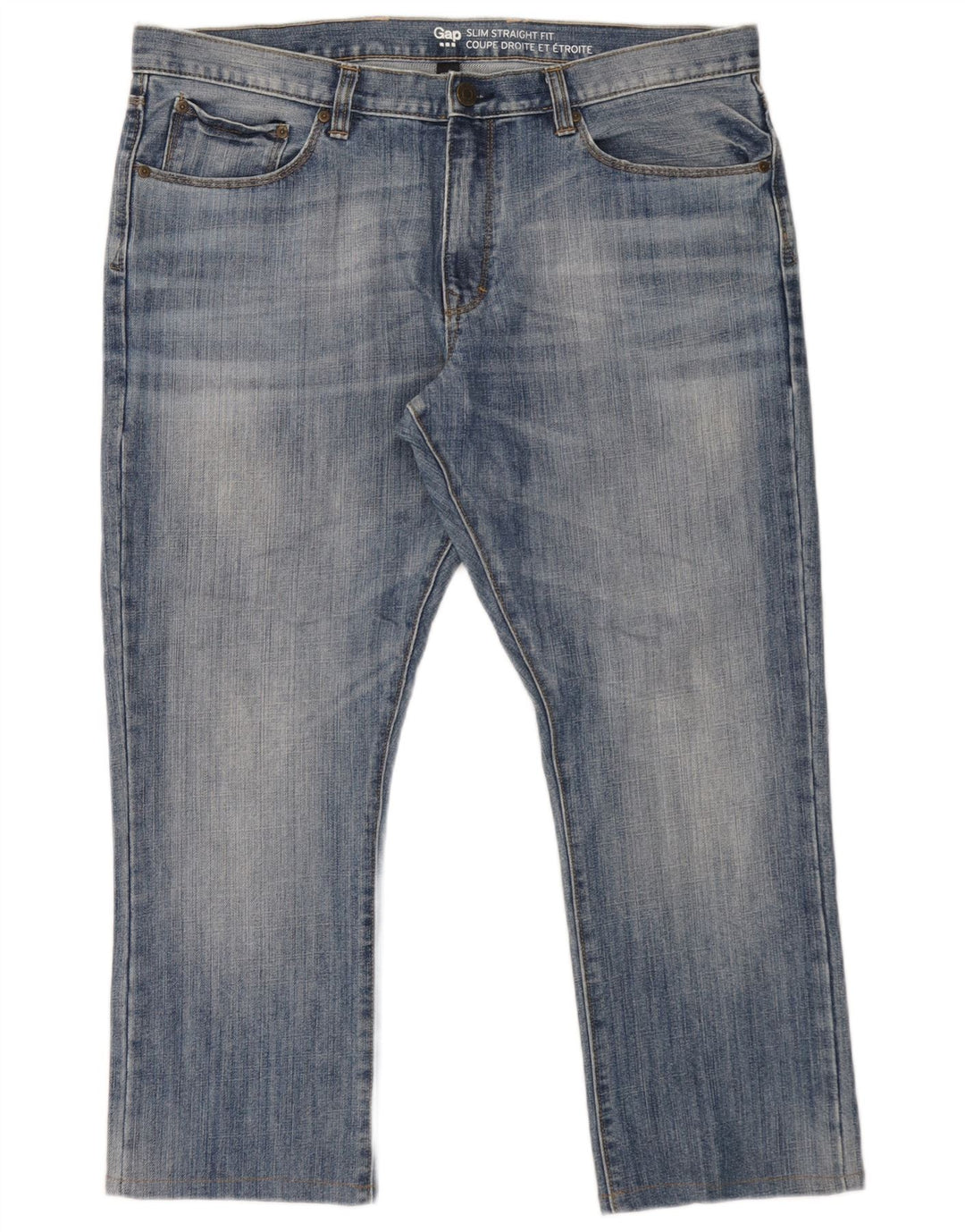 Gap Mens Slim Straight Jeans W38 L27 Blue Cotton