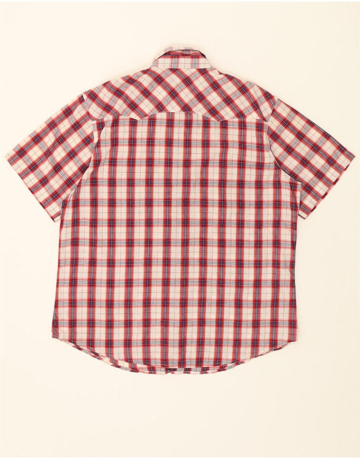 WRANGLER Mens Short Sleeve Shirt XL Red Check Cotton Vintage Wrangler and Second-Hand Wrangler from Messina Hembry 
