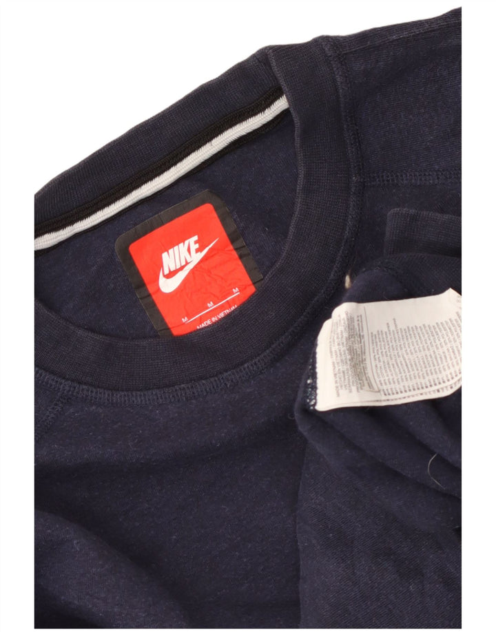 Nike Mens Sweatshirt Jumper Medium Navy Blue Cotton