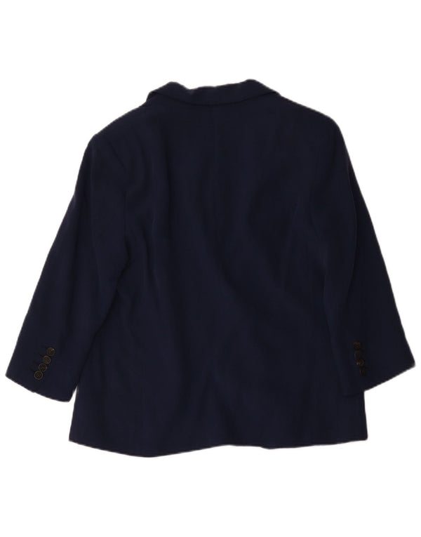 Zara Damen-Blazer mit 3/4-Ärmeln, offen, Gr. 14, mittleres Marineblau