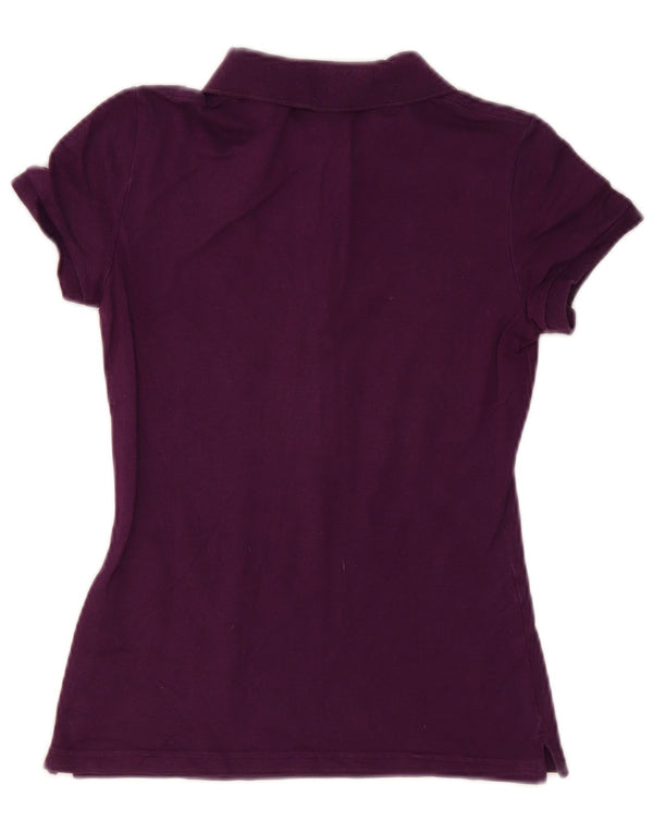 Lacoste Womens Polo Shirt Size 36 Small Purple Cotton