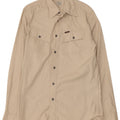 CALVIN KLEIN JEANS Mens Shirt Large Beige Cotton