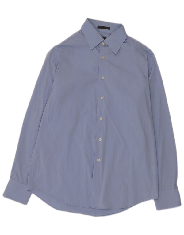 Camicia slim fit da uomo Calvin Klein taglia 40 15 3/4 cotone blu medio
