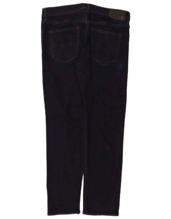 Diesel Mens Buster Regular Slim Tapered Jeans W34 L30 Navy Blue Cotton