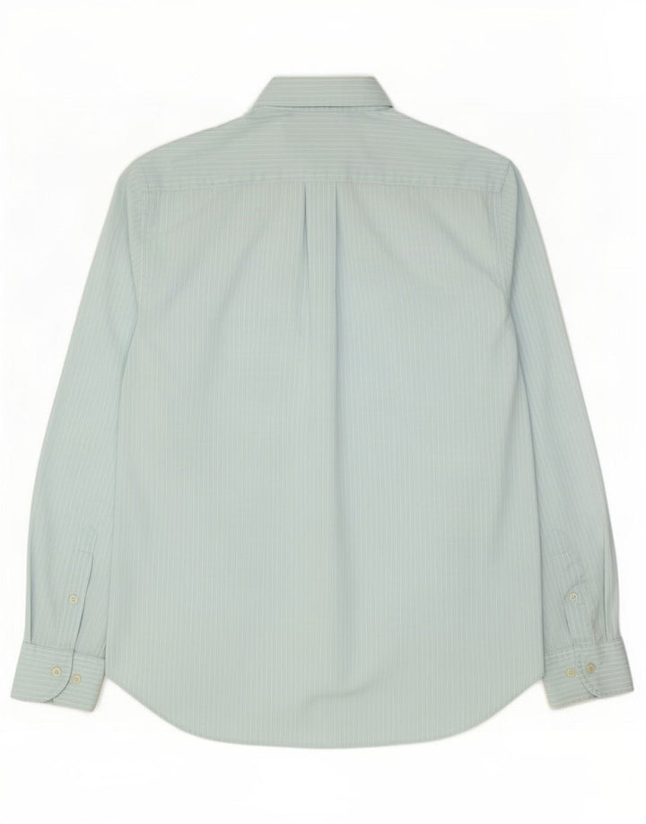 Woolrich Mens Shirt Large Blue Pinstripe Cotton