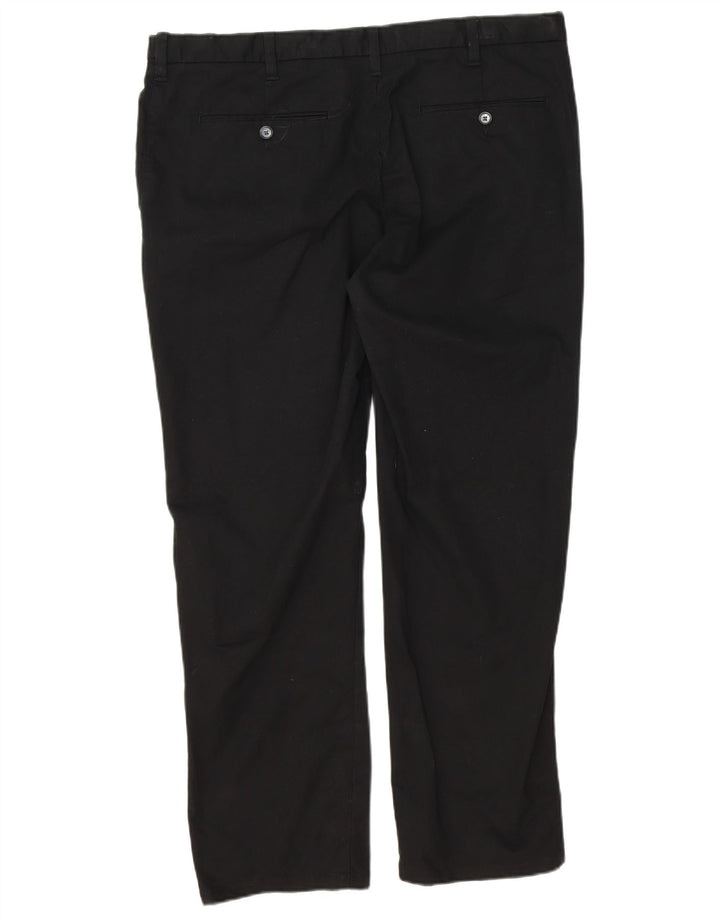 Marks & Spencer Mens Regular Fit Chino Trousers W38 L29 Black Cotton