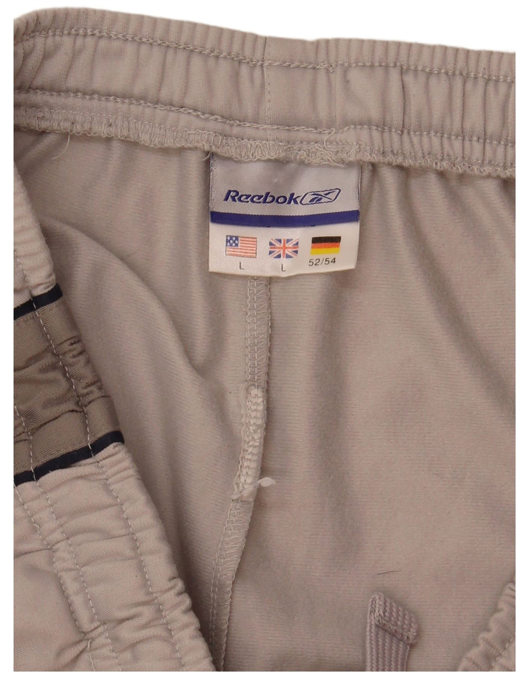 REEBOK Mens Graphic Tracksuit Trousers Large  Grey Colourblock