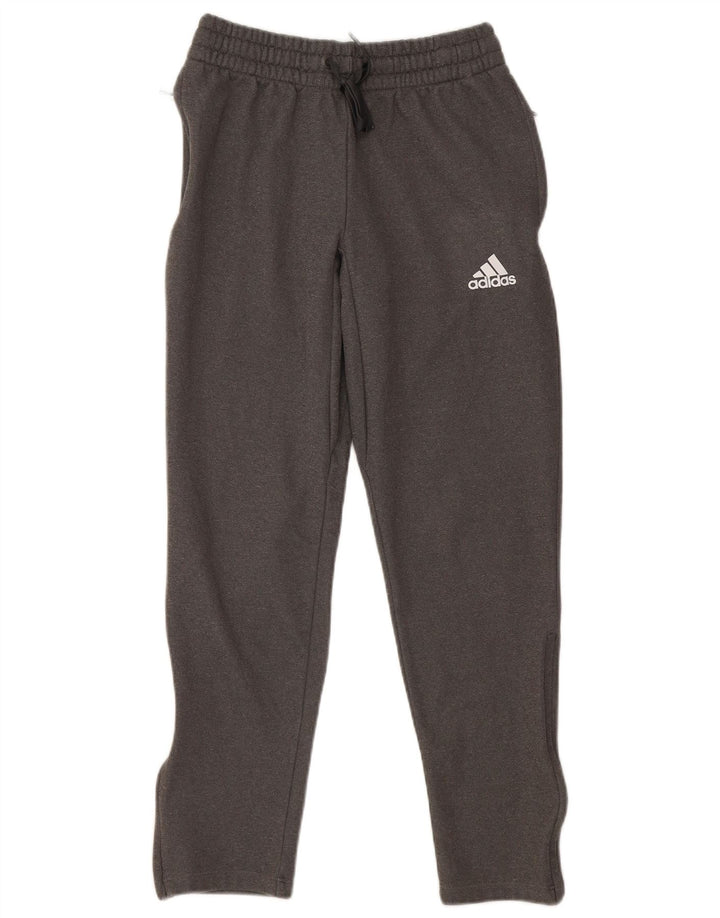 Adidas Herren-Trainingshose, Jogginghose, klein, grau, Polyester