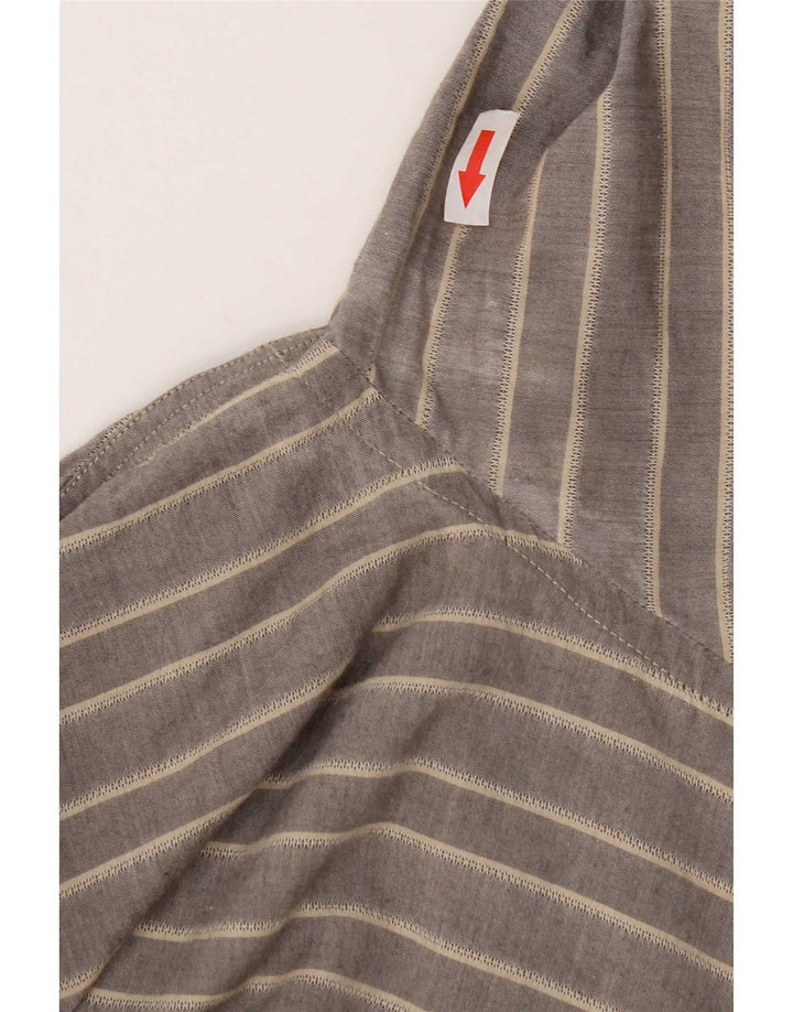 Camicia da uomo Hugo Boss in cotone a righe grandi grigie