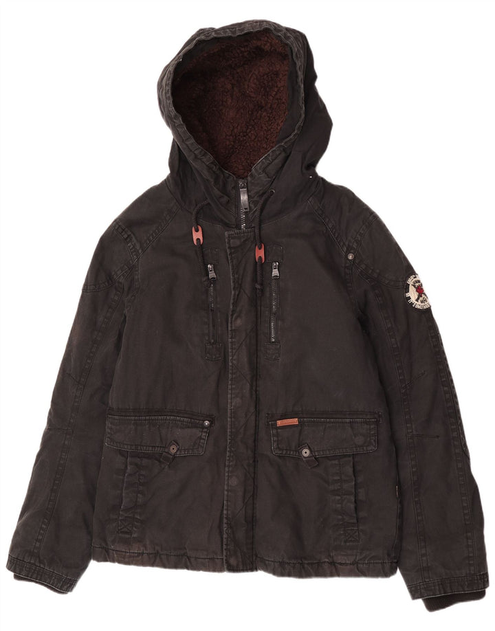 Giacca da uomo con cappuccio KHUJO UK 40 Large Nera