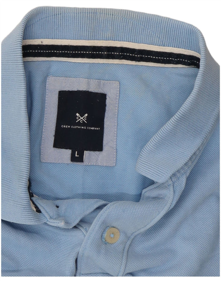 Crew Clothing Mens Polo Shirt Large Blue Cotton