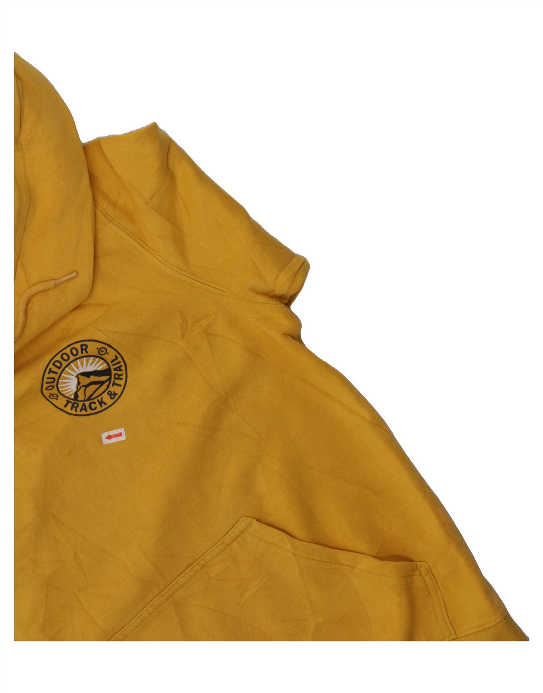 H&M Mens Graphic Hoodie Jumper XS Yellow Cotton Vintage H&M and Second-Hand H&M from Messina Hembry 