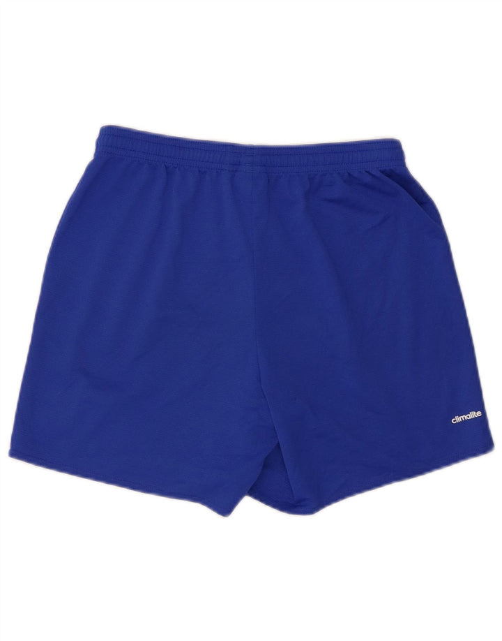 Adidas Womens Climalite Sport Shorts UK 10 Small Blue Polyester