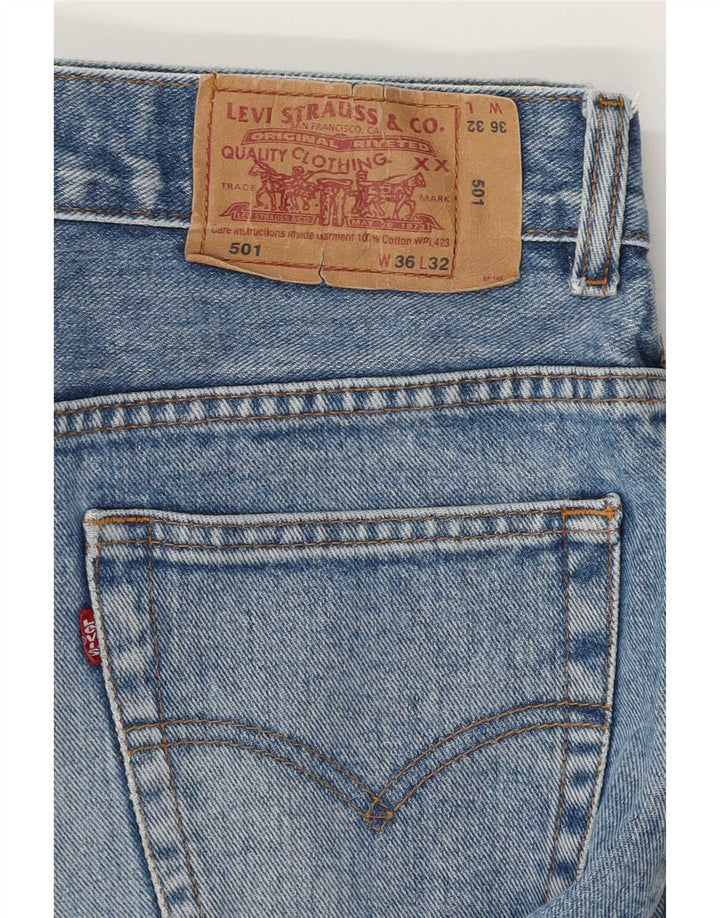Levi's Mens 501 Straight Jeans W36 L32 Blue Cotton