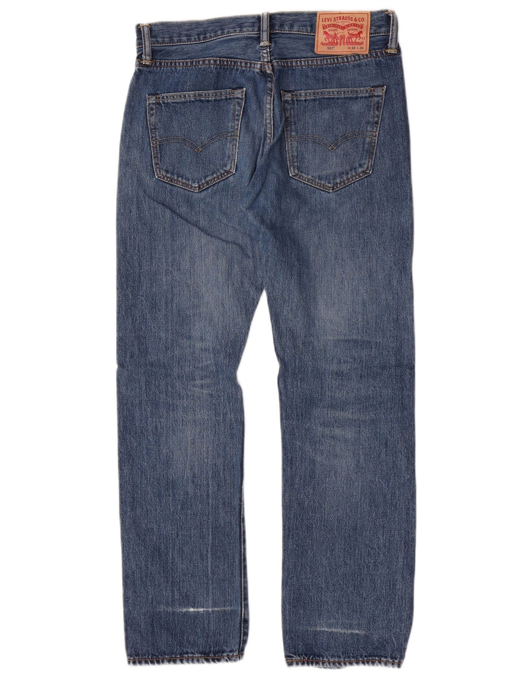 Levi's Mens Straight Jeans W30 L30 Blue Cotton