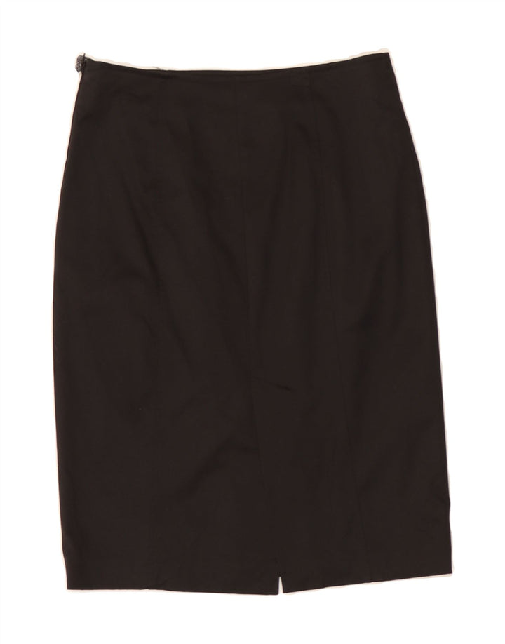 ROCCOBAROCCO Womens Straight Skirt IT 42 Medium W28 Black Cotton Vintage Roccobarocco and Second-Hand Roccobarocco from Messina Hembry 