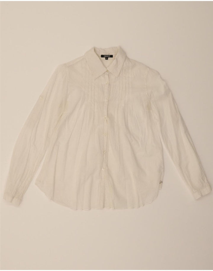 DKNY Girls Tuxedo Shirt 11-12 Years White Cotton Vintage Dkny and Second-Hand Dkny from Messina Hembry 