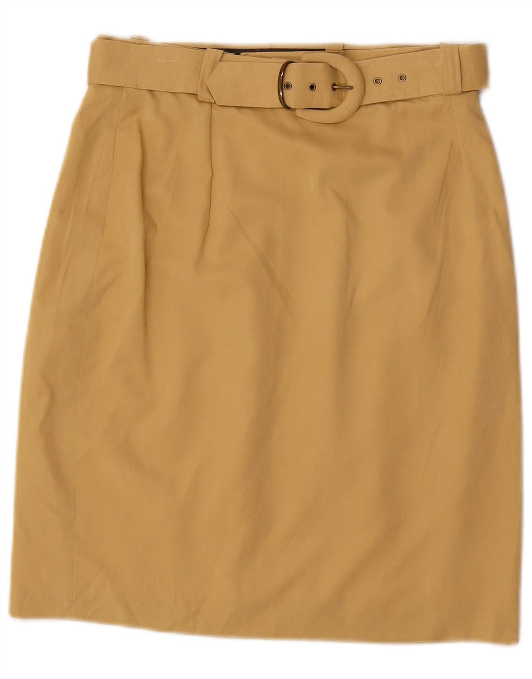 VINTAGE Womens Pencil Skirt IT 44 Medium W28 Beige Viscose
