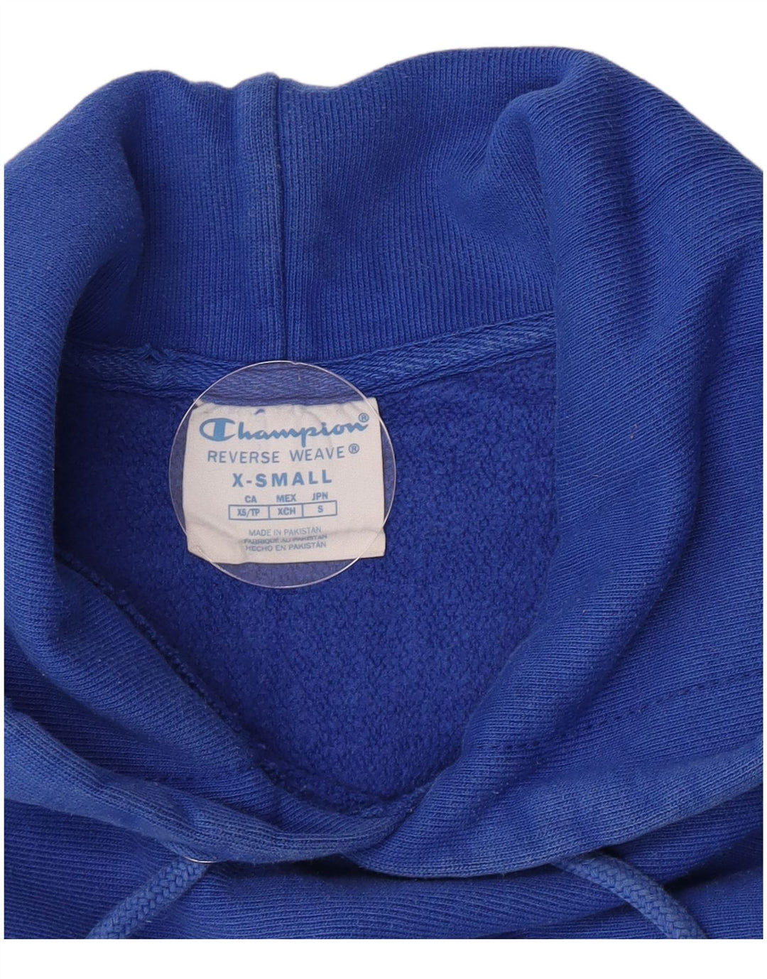 Champion Mens Reverse Weave Hoodie Jumper XS Blue