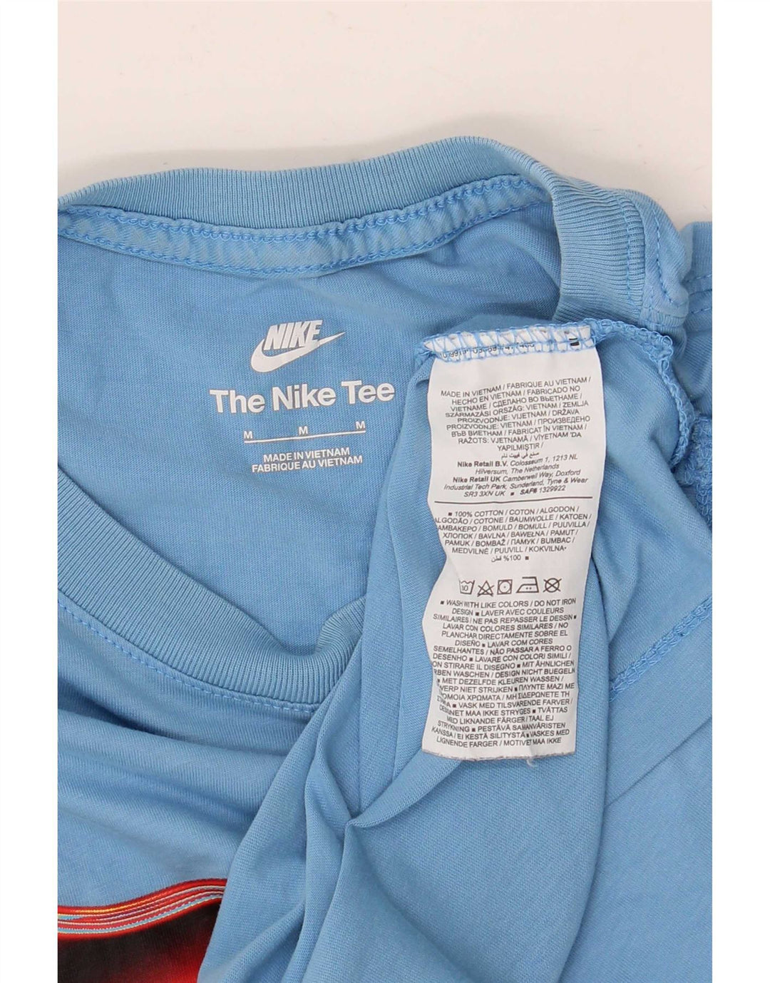Nike Mens Graphic T-Shirt Top Medium Blue Cotton