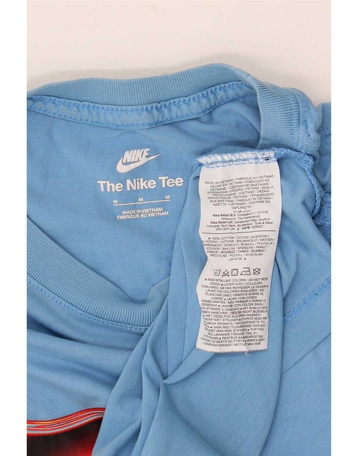 Nike Mens Graphic T-Shirt Top Medium Blue Cotton