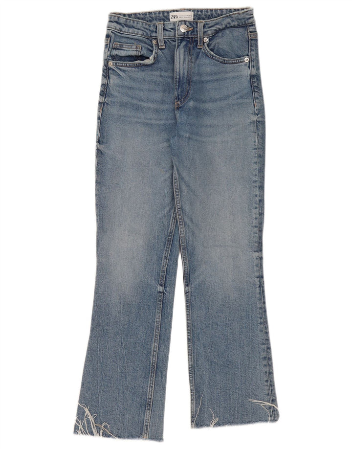 Zara Damen Bootcut Jeans EU 34 2XS W24 L26 Blau