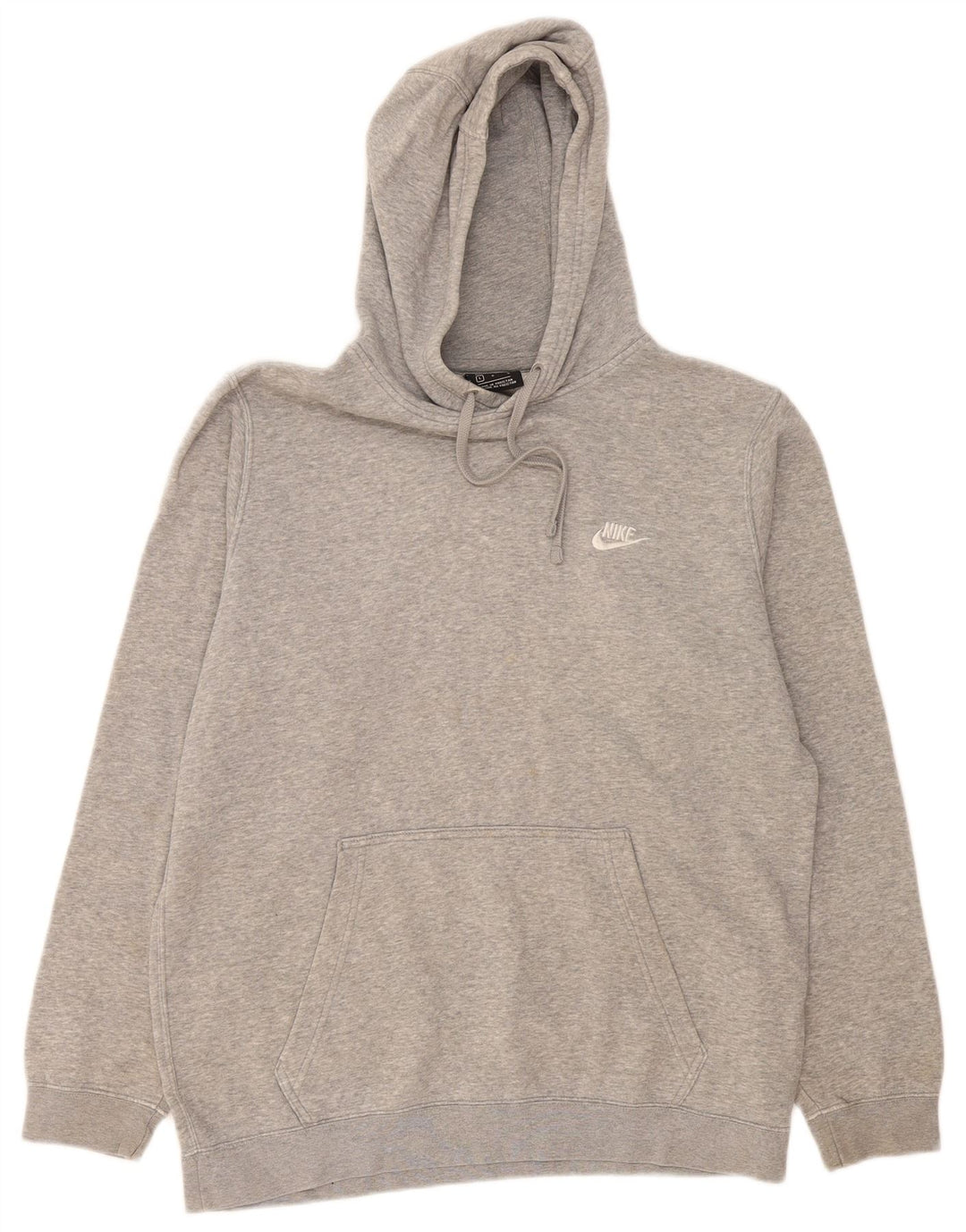 Nike Mens Hoodie Jumper Large Grey Flecked Cotton