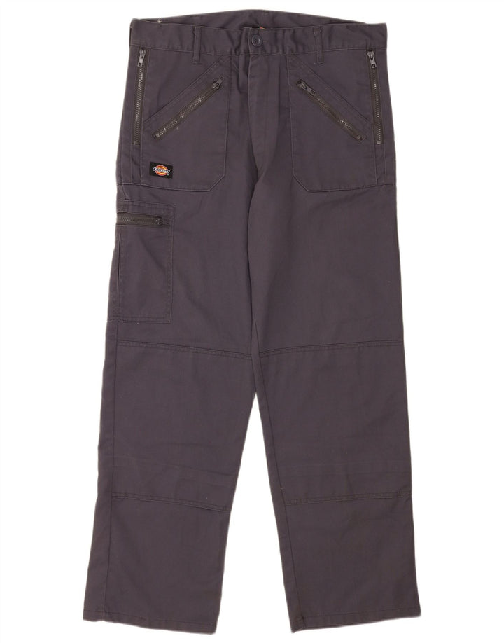 Dickies Mens Straight Cargo Trousers W34 L29 Navy Blue Polyester