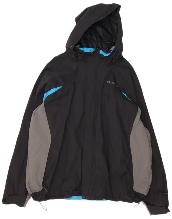 Columbia Ανδρικό μπουφάν βροχής με κουκούλα Omni-Shield UK 44 2XL Black Colourblock