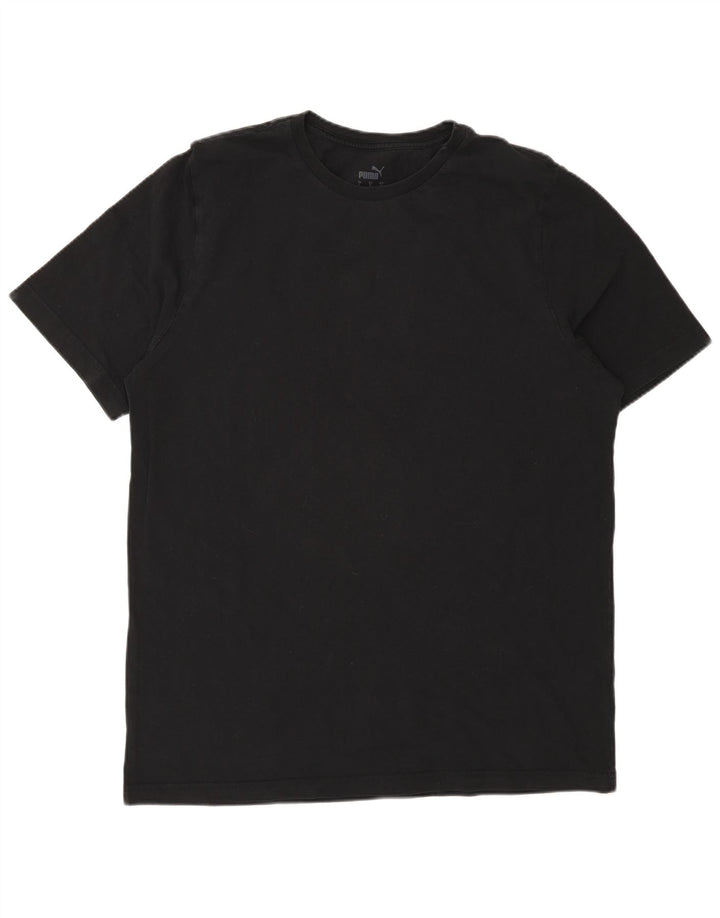 Puma Mens T-Shirt Top Large Black Cotton