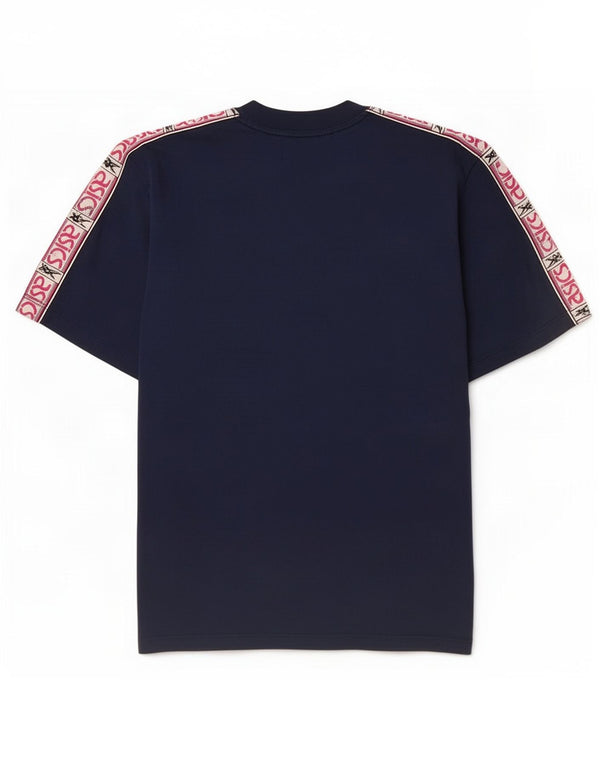 T-shirt grafica da uomo Asics, taglia grande, in cotone color block blu navy