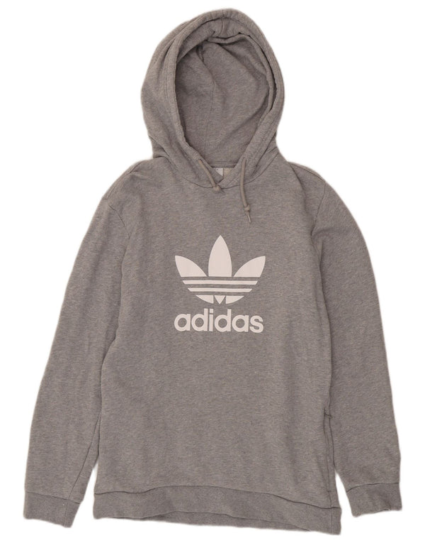 Adidas Herren Kapuzenpullover mit Grafik, klein, grau gefleckte Baumwolle